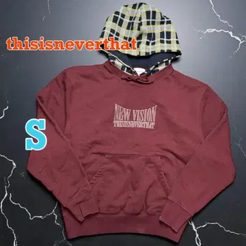 thisisneverthat 네버댓 로고 후드티 S 체크 후드