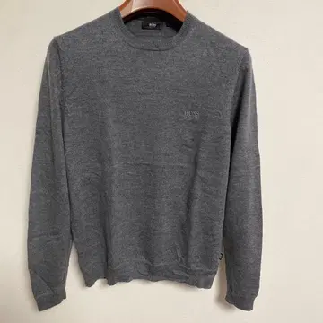 HUGO BOSS 휴고보스 그레이 크루넥 메리노울 스웨터 M