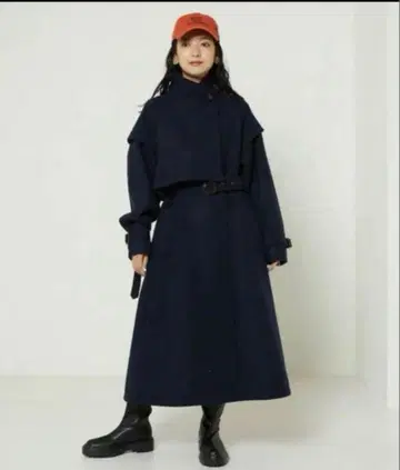 멜톤 라이크 울리 스탠드 트렌치코트 프릭스스토어