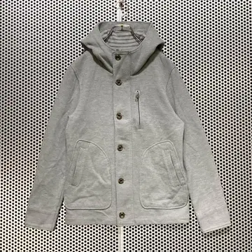 [ JUNRED ] 단추식 집업 후드티 자켓 그레이 S