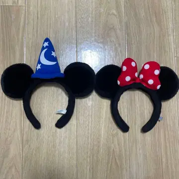 디즈니 미키 미니 머리띠 세트 페어 성인 프리 사이즈