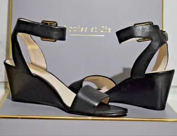 루이스 에 시 푸니야 새상품 미사용 NODESTROM 블랙 웨지 샌들