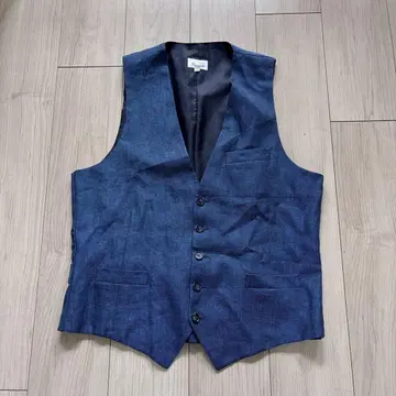 잔네토 린넨 지레 베스트 인디고 블루 48