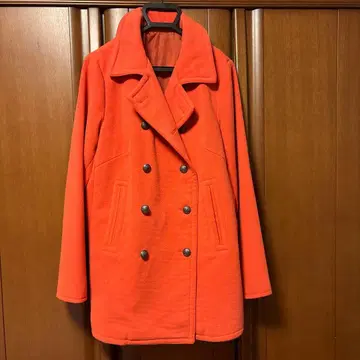 오렌지 피 코트 폴리에스테르