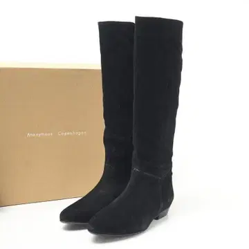 아노니머스 코펜하겐 JASMINA 20 스웨이드 가죽 롱 부츠 블랙