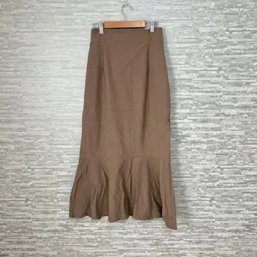 센스 오브 플레이스 머메이드 롱 스커트 브라운 M 플레어