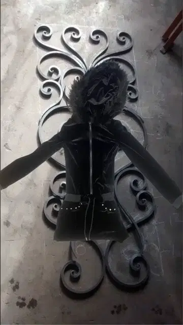 Y2k 후드 부착 블랙 플리스 후드티