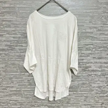 조르주 레쉬 화이트 루즈핏 칠부 소매 상의 38 캐주얼 개성적