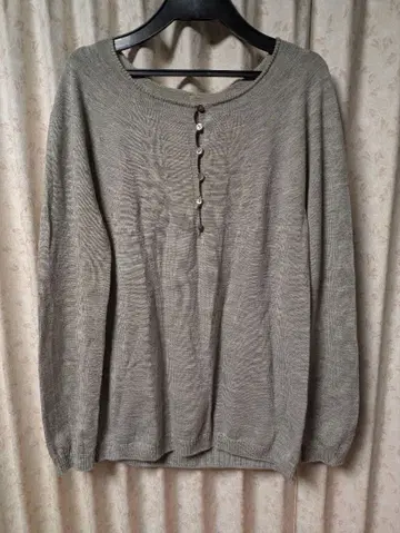 오야스미 스웨터 라이트 그레이 L 사이즈