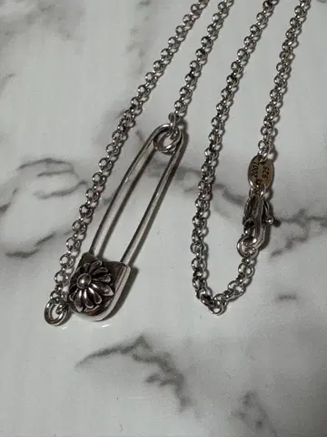 Silver925 안전핀 목걸이 45cm