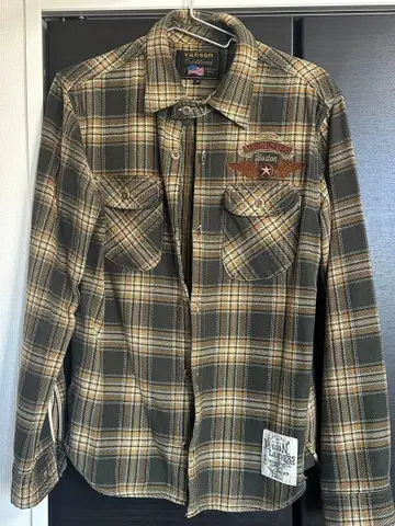 VANSON 체크 무늬 긴팔 셔츠