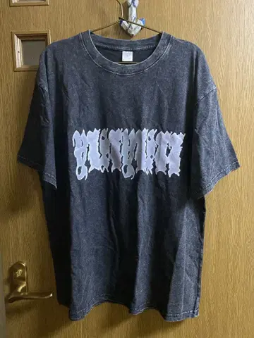 [미사용 새상품] 빈티지 가공 스트릿 그래픽 티셔츠 블랙 M