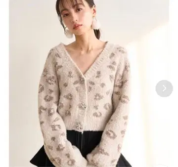 스나이델 비쥬 리본 숏 가디건