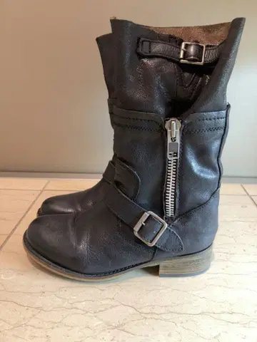 STEVE MADDEN 엔지니어 부츠 천연 가죽 사이드 지퍼 멕시코제