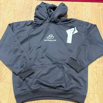 MARVELLOU 그레이 후드 부착 후드티 L