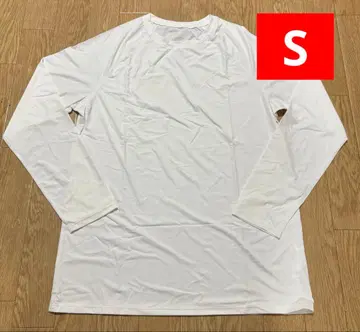 화이트 긴팔 T셔츠 S 이너 접촉 냉감