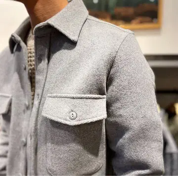 헤더 애쉬 색상의 마리타임 셔츠 재킷