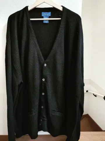 USA제 타운크래프트 검정 블랙 가디건 빈티지 라코스테