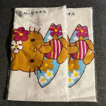 산리오 복권 제일복권 일광화상 키티 거즈 타월 2장