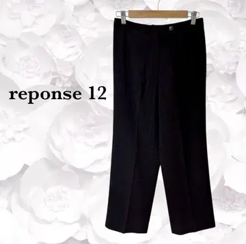 [ reponse 12 ] 슬랙스 팬츠 [ L ] 블랙 무지 비즈니스