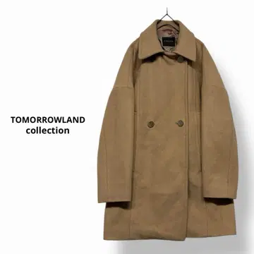 TOMORROWLAND 울 코트 미들 기장 피코트 더블 버튼