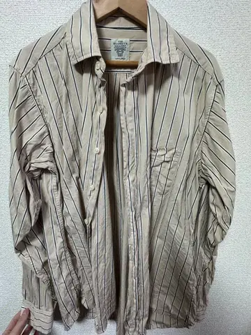 THE SHARKEY'S GALLERY 스트라이프 셔츠 베이지 일본제