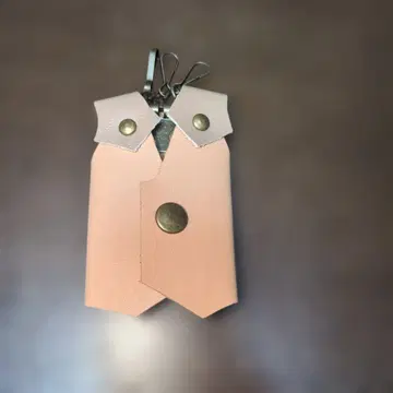 가죽 키케이스 핑크