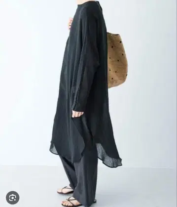 거즈 롱 튜닉 카구레