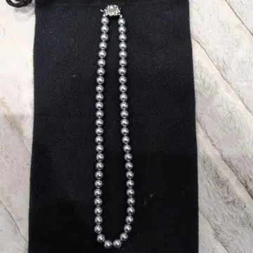 그레이 펄 목걸이 약 40cm
