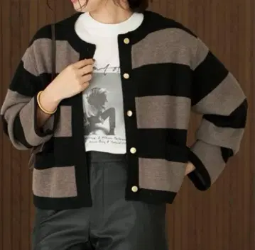 plage Metal button 니트 자켓