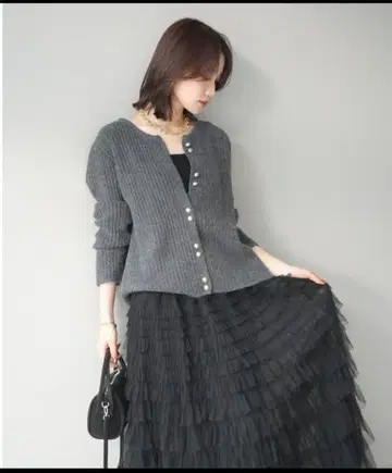 lumier 뤼미에 니트 가디건 & 튤 캉캉 스커트