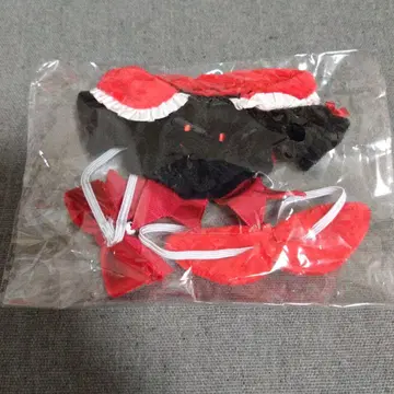 목화 인형 10cm 무속성 봉제 인형 의류 인형 의류 레드 블랙