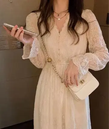 엘레강트 레이스 원피스 아이보리 포멀 드레스