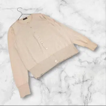 [아파트 바이 로리즈] (F) 니트 가디건 둥근넥 울 혼방 심플