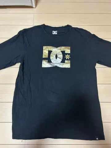 DC 긴팔 셔츠 블랙 골드 로고