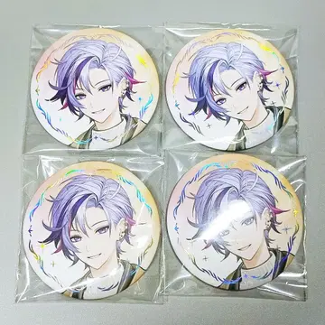 ART OF NIJISANJI 금박 캔뱃지 후와 미나토 4개 세트