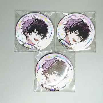 ART OF NIJISANJI 금박 캔뱃지 사에키 잇테츠 3개 세트