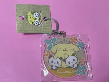 우에노 한정 산리오 콜라보 쌍둥이 팬더 폼폼푸딩 키링