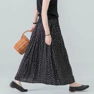 [시착만 한 극미품] 카구레 도트 개더 스커트