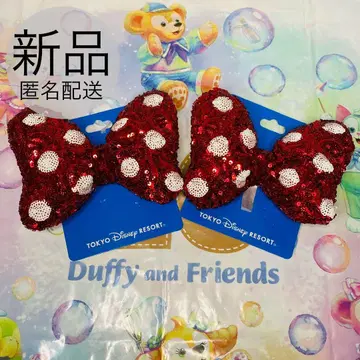 새상품 2세트 빨간색 스팽글 머리끈 디즈니