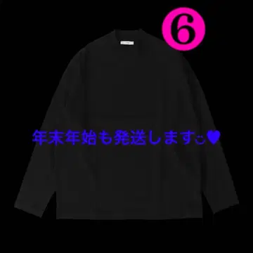 ATON24AW 수피마 코튼 모크넥 롱T 블랙