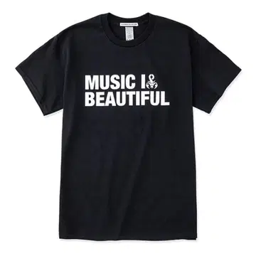SOPH. 후지록 티셔츠 MUSIC IS BEAUTIFUL 블랙