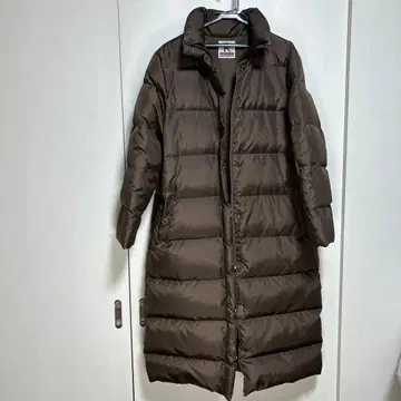 다운 롱 코트 브라운