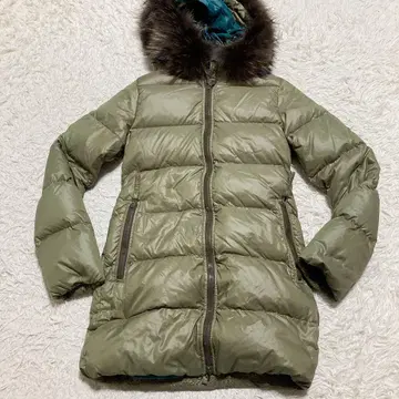 듀베티카 다운 L 퍼 카키 두툼 블루 페더