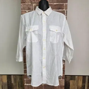 THE SHOP TK 더 샵 티케이 셔츠 화이트 마 혼방 7부 소매