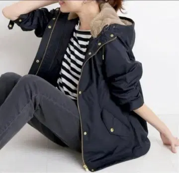 슬로브 이에나 에코 퍼 라이너 포함 후드 블루종 마운틴 후드티