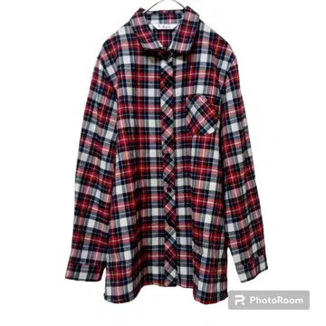 Ethnic 에스닉 [ M ] 오픈 셔츠 체크 새상품급 여성용 구제 의류