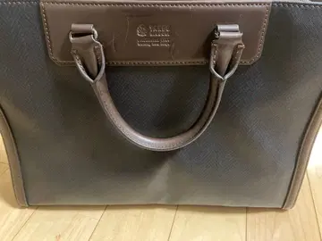 신사 아이템 2way 다케오 키쿠치 비즈니스 백 네이비 컬러 브라운