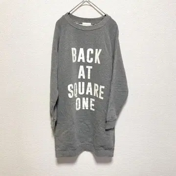 EGOIST 로고 프린트 맨투맨 원피스 그레이 F 사이즈