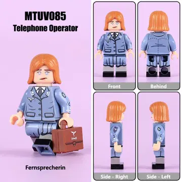LEGO 호환 독일 공군 전화 교환수 밀리터리 미니 피규어 레고 ww2